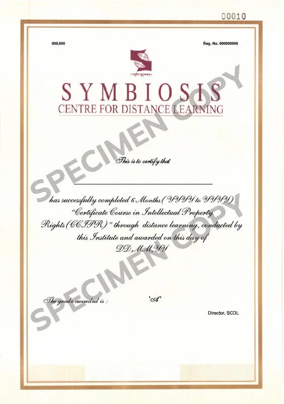 PG Certificate in Intellectual Property Rights Demo Certificate